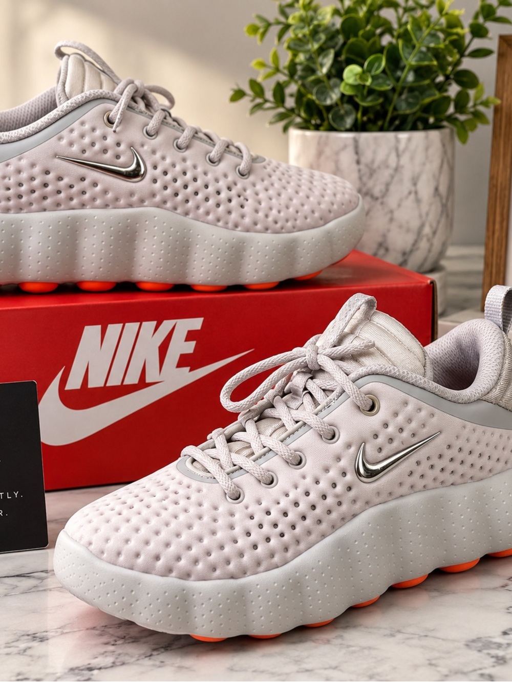 Nike Mind 002 Men’s 8.5 Light Smoke Grey Orange HQ4308-003 Sneakers M 8.5 W 10